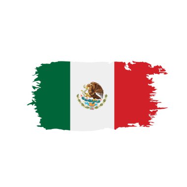 Meksika bayrağı, vektör çizim