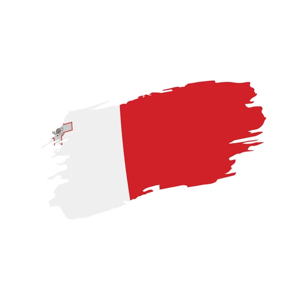Maltas flagga, vektor illustration — Stock vektor