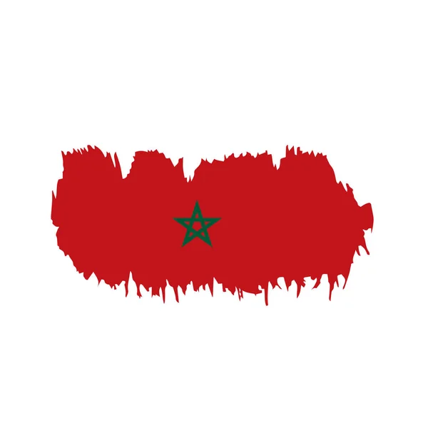 Bandera de Marruecos, ilustración del vector — Vector de stock