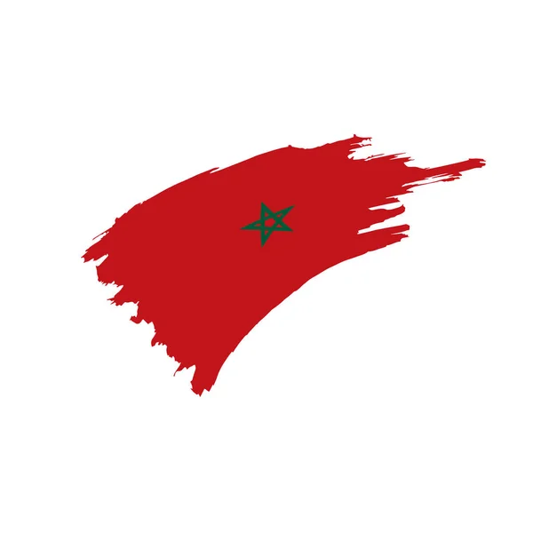 Bandera de Marruecos, ilustración del vector — Vector de stock