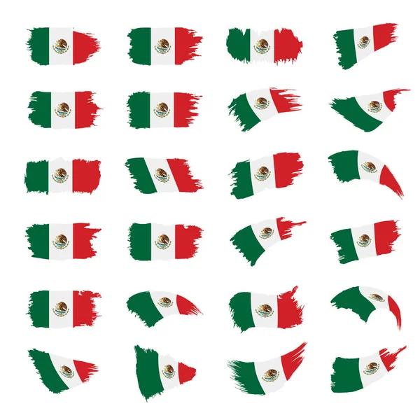 Bandera mexicana, ilustración vectorial — Vector de stock