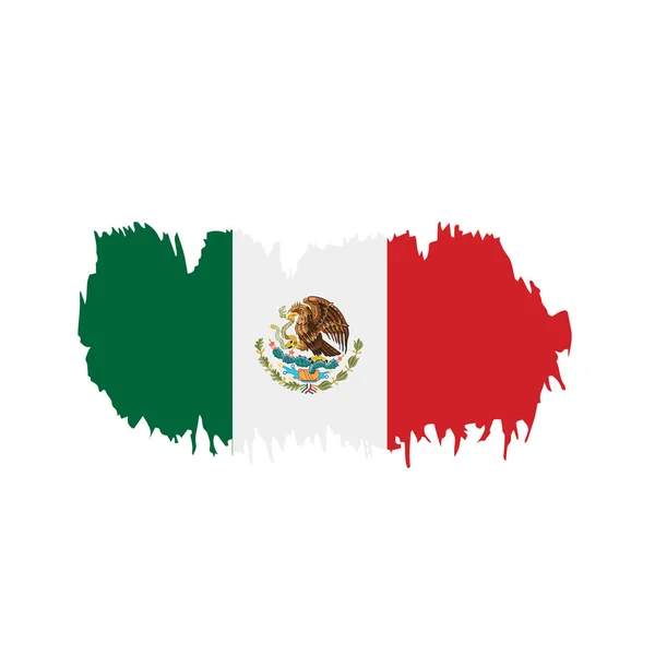 Meksika bayrağı, vektör çizim — Stok Vektör