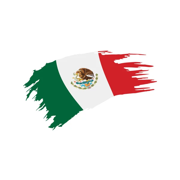 Bandera mexicana, ilustración vectorial — Vector de stock