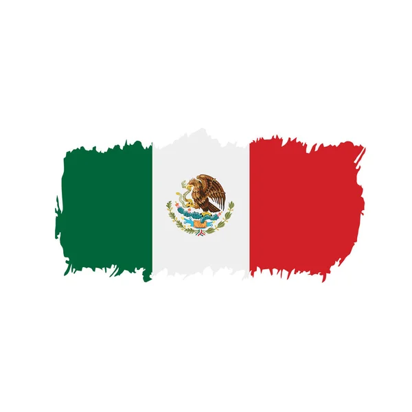 Bandera mexicana, ilustración vectorial — Vector de stock