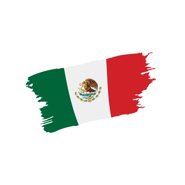 Bandera mexicana, ilustración vectorial — Vector de stock