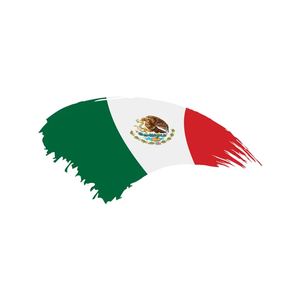 Mexická vlajka, vektorové ilustrace — Stockový vektor