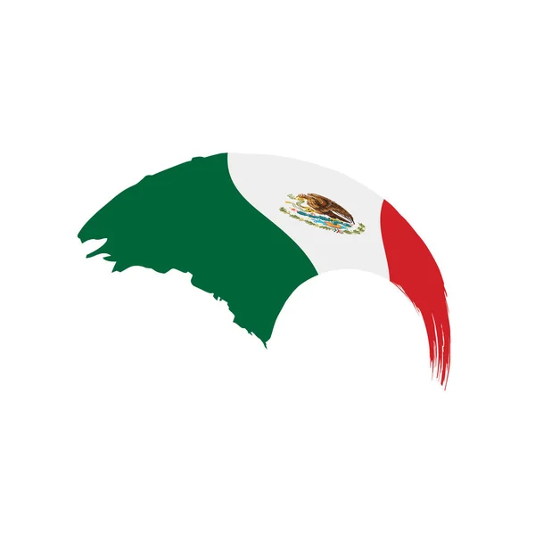 Bandera mexicana, ilustración vectorial — Vector de stock