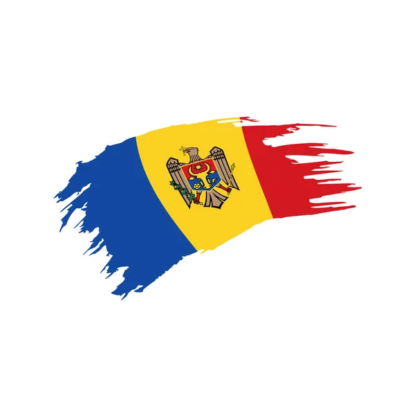 De vlag van Moldavië, vectorillustratie — Stockvector