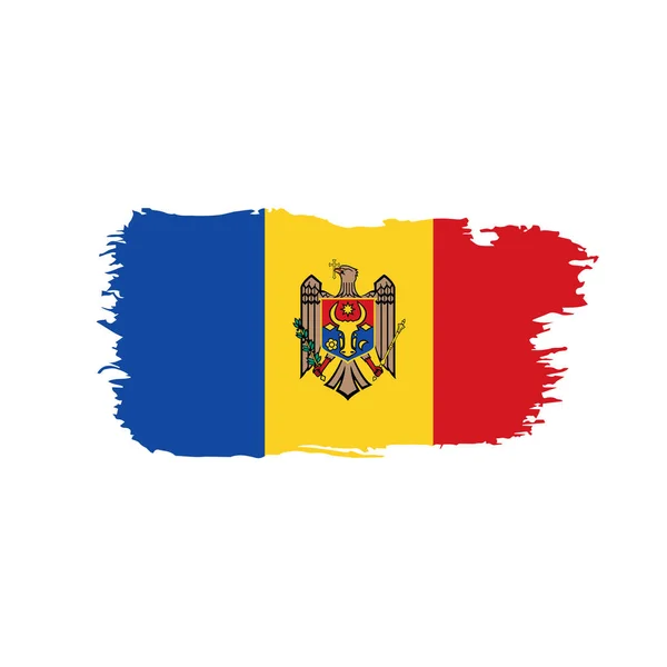 De vlag van Moldavië, vectorillustratie — Stockvector