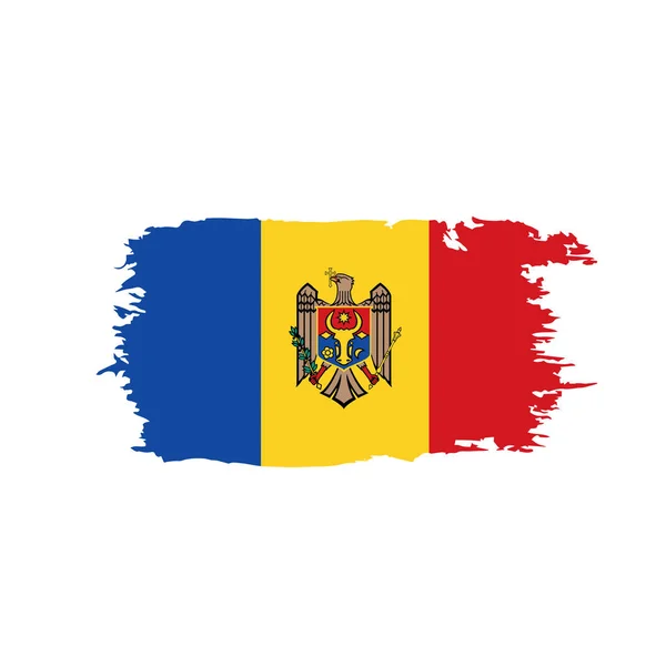 Drapeau Moldavie, illustration vectorielle — Image vectorielle