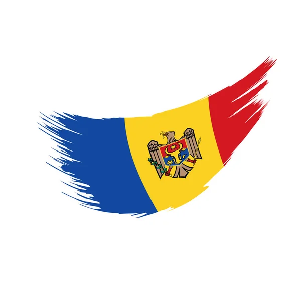 Drapeau Moldavie, illustration vectorielle — Image vectorielle