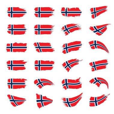 Norveç bayrağı, vektör illüstrasyonu