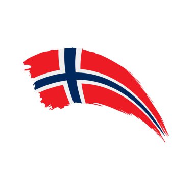 Norveç bayrağı, vektör illüstrasyonu