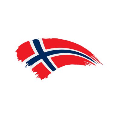 Norveç bayrağı, vektör illüstrasyonu
