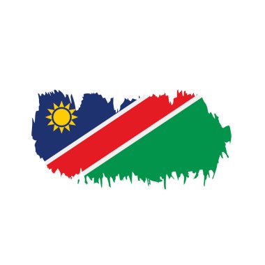 Namibya bayrak, vektör çizim