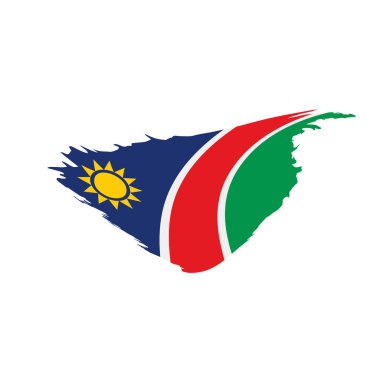 Namibya bayrak, vektör çizim