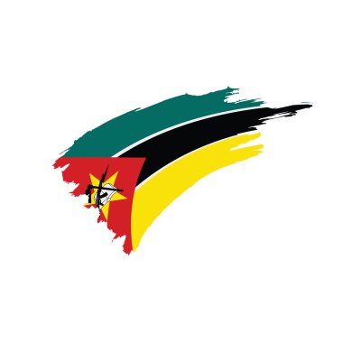 Mozambik bayrak, vektör çizim