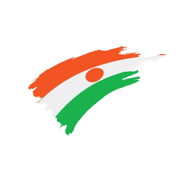 Nigers flagga, vektorillustration — Stock vektor