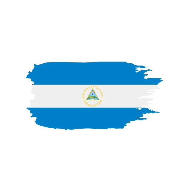 尼加拉瓜旗子, 媒介例证 — 图库矢量图片