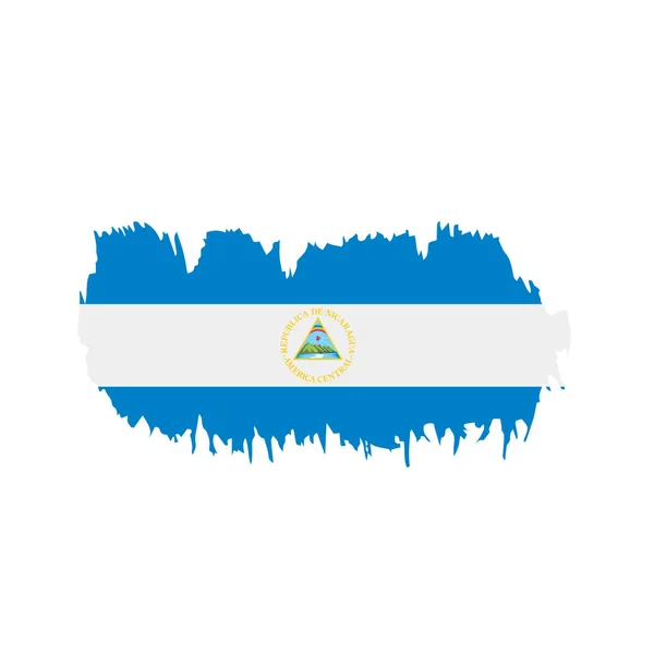 Bandeira da Nicarágua, ilustração vetorial — Vetor de Stock