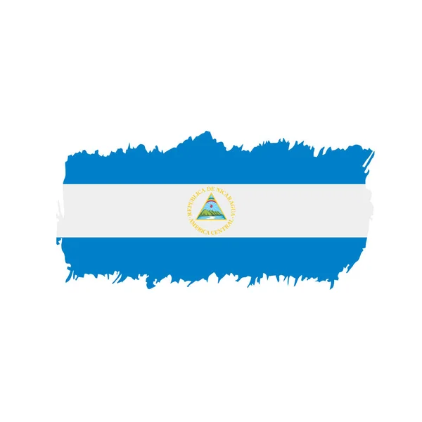 Bandera de Nicaragua, vector de ilustración — Vector de stock