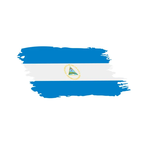 Vlag van Nicaragua, vectorillustratie — Stockvector