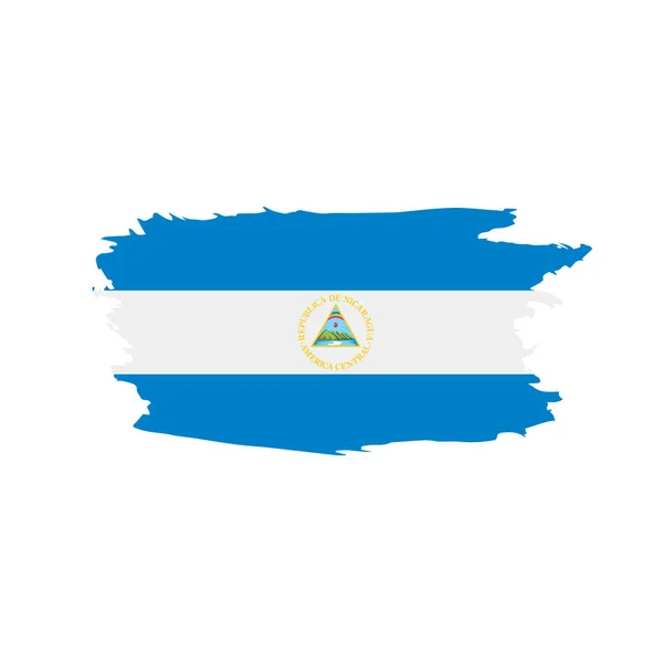 Nicaragua Flagge, Vektorabbildung — Stockvektor