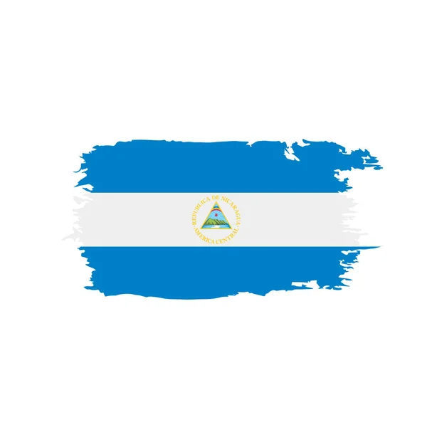 Bandera de Nicaragua, vector de ilustración — Vector de stock