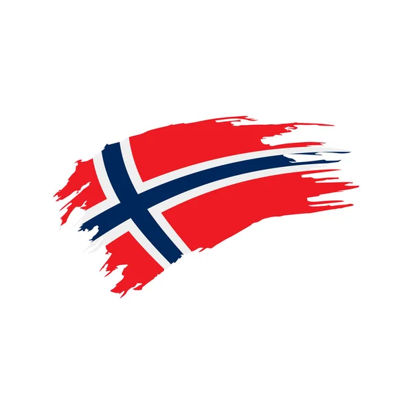 Noorwegen vlag, vector illustratie — Stockvector