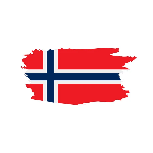 Bandera de Noruega, ilustración vectorial — Vector de stock
