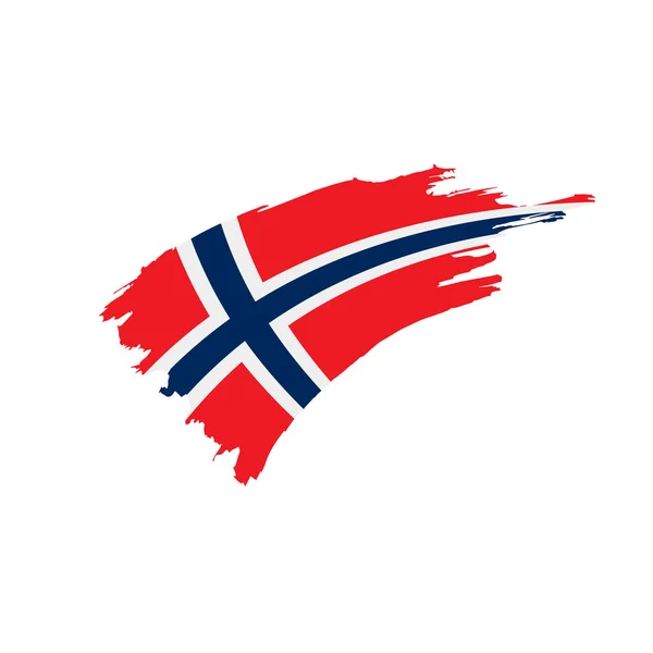 Noorwegen vlag, vector illustratie — Stockvector