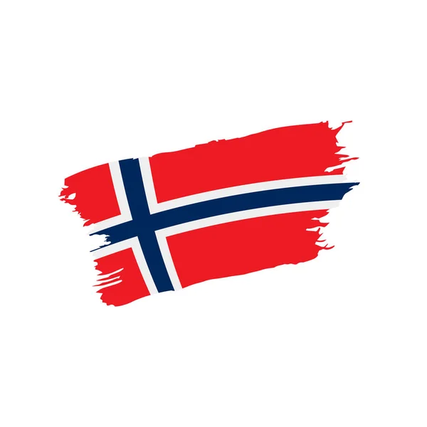 Noorwegen vlag, vector illustratie — Stockvector