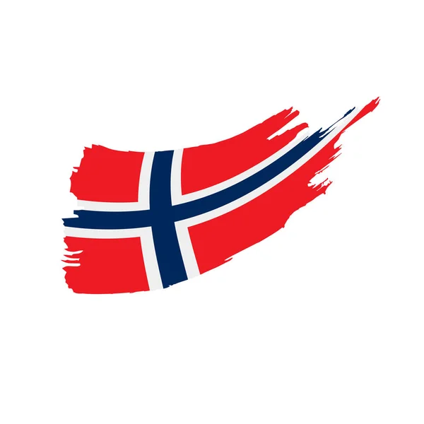 Bandeira da Noruega, ilustração vetorial — Vetor de Stock