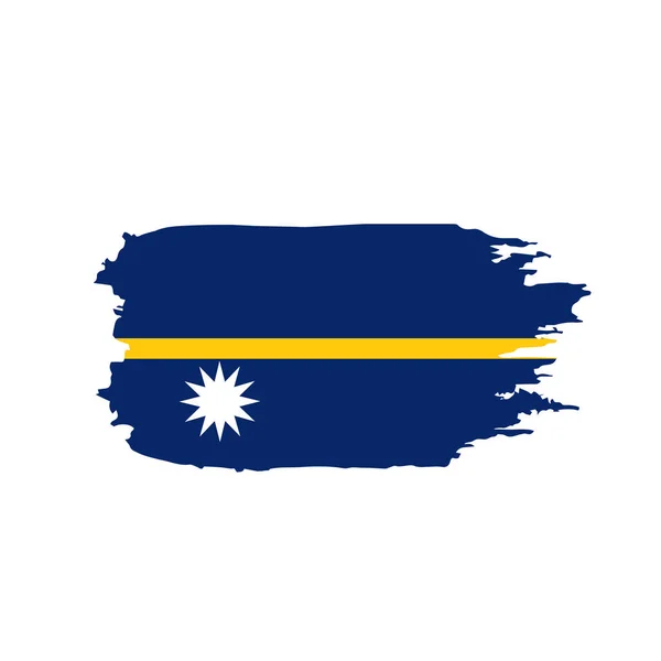 Bandeira de Nauru, ilustração vetorial — Vetor de Stock