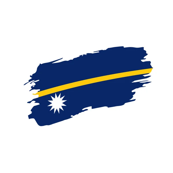 Bandera de Nauru, ilustración vectorial — Vector de stock