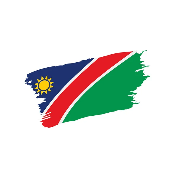 De vlag van Namibië, vectorillustratie — Stockvector