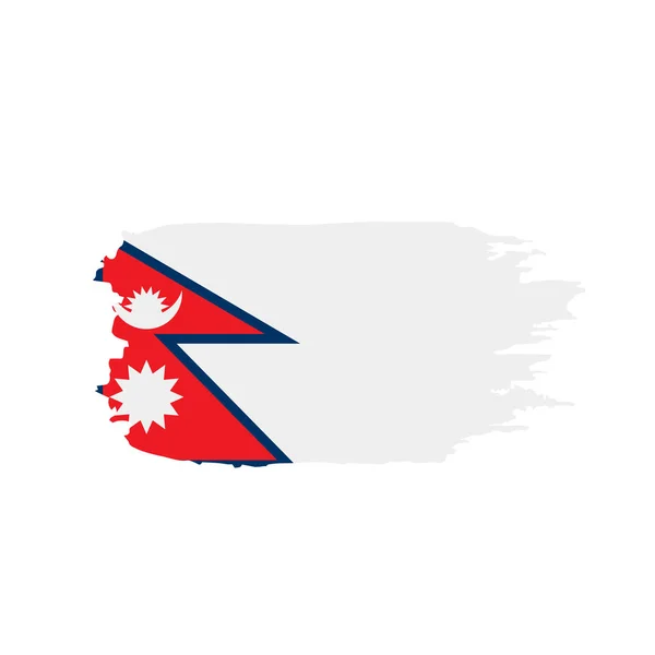 Bandera de Nepal, ilustración vectorial — Vector de stock