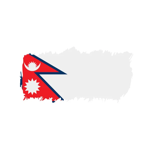 尼泊尔国旗, 矢量插图 — 图库矢量图片