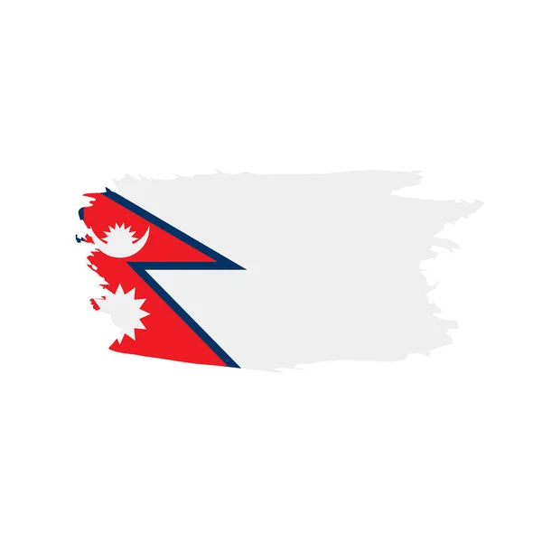 Bandera de Nepal, ilustración vectorial — Vector de stock