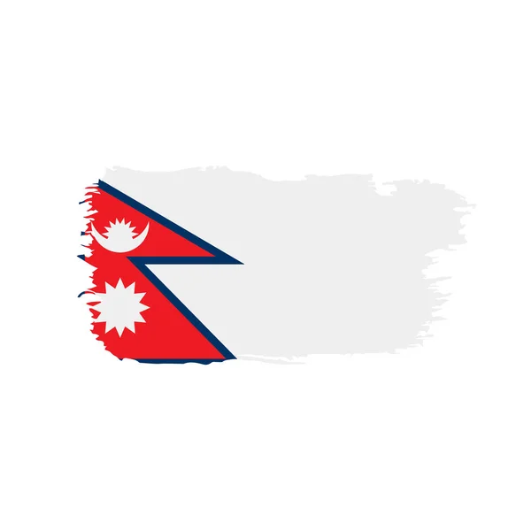 Nepal flagga, vektorillustration — Stock vektor