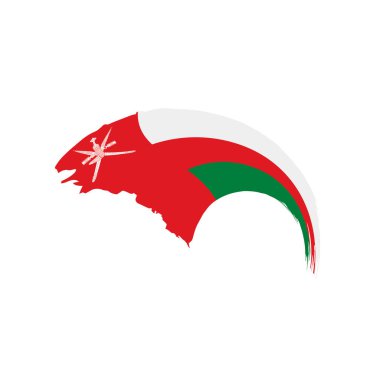 Umman bayrağı, vektör çizim