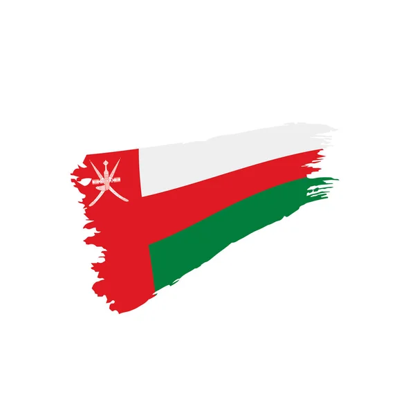 Bandiera dell'Oman, illustrazione vettoriale — Vettoriale Stock