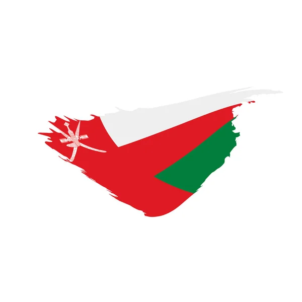 Флаг Омана, векторная иллюстрация — стоковый вектор