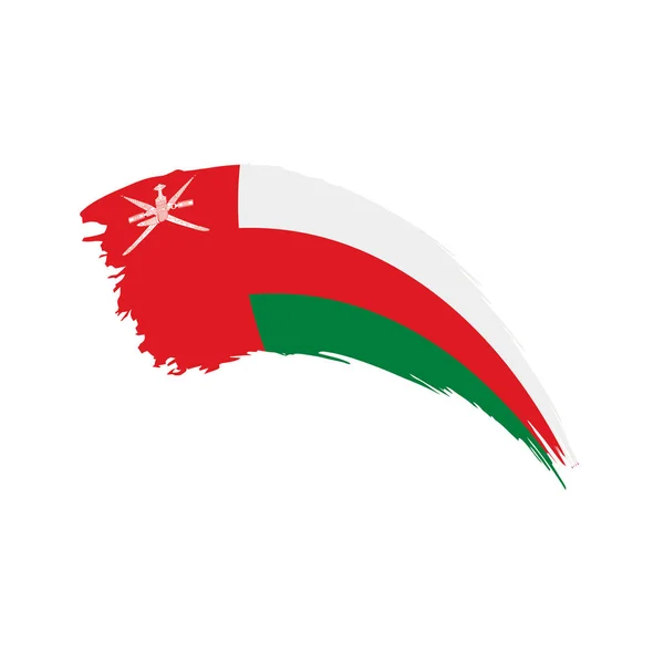 Omán zászló, vektoros illusztráció — Stock Vector