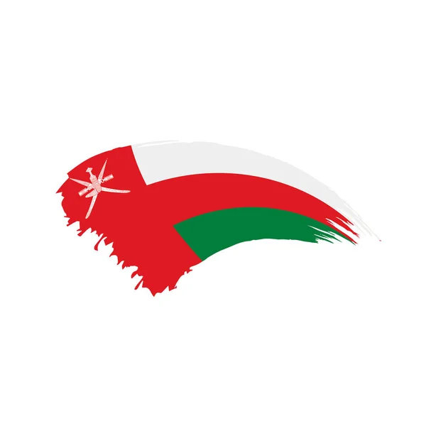 Drapeau Oman, illustration vectorielle — Image vectorielle