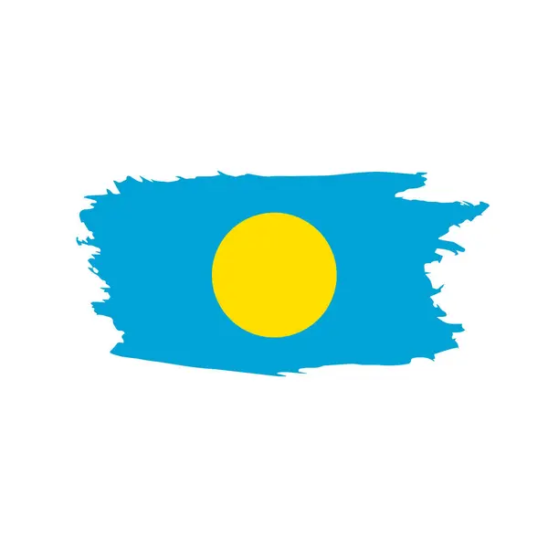 Flaga Palau, ilustracji wektorowych — Wektor stockowy