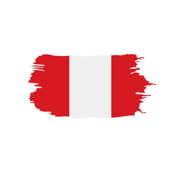 Peru bayrağı, vektör çizim — Stok Vektör
