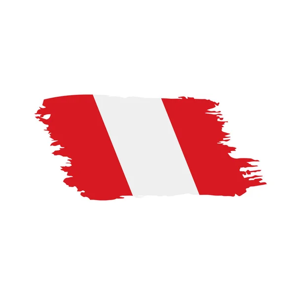 Peru flagga, vektorillustration — Stock vektor