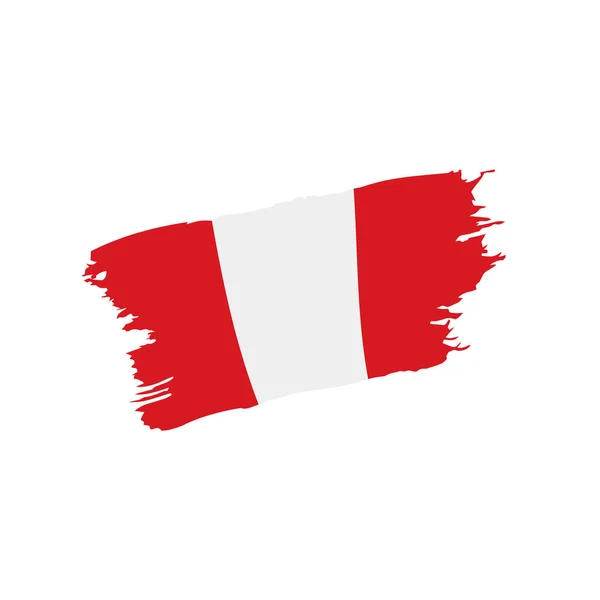 Bandeira do Peru, ilustração vetorial — Vetor de Stock