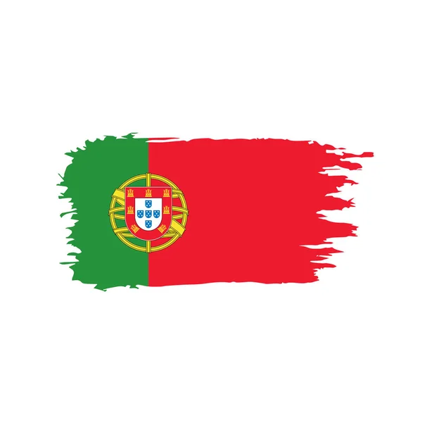Portugal flagga, vektor illustration — Stock vektor